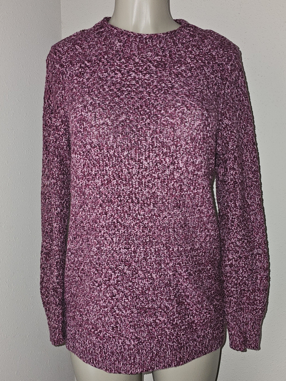 LOFT Marled Berry Crewneck Sweater